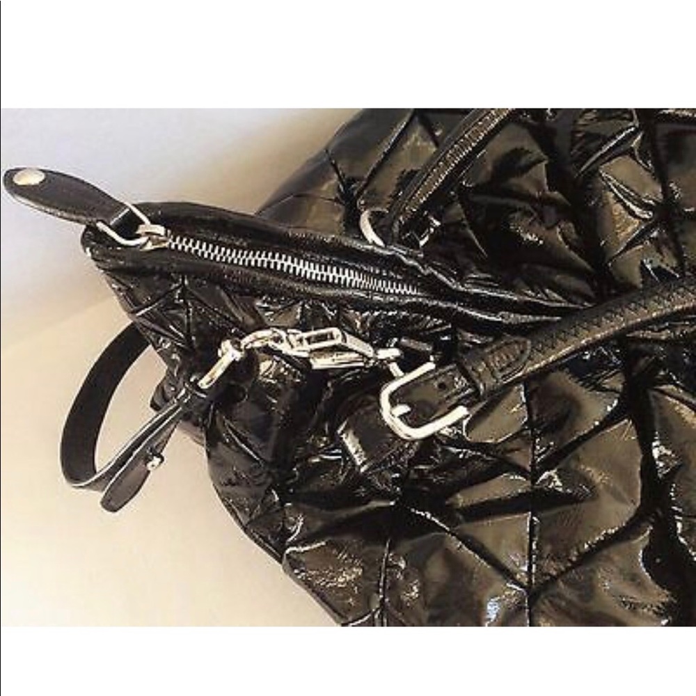 MIU MIU BLK Patent Leather Crossbody Satchel Bag L - Picture 5 of 8